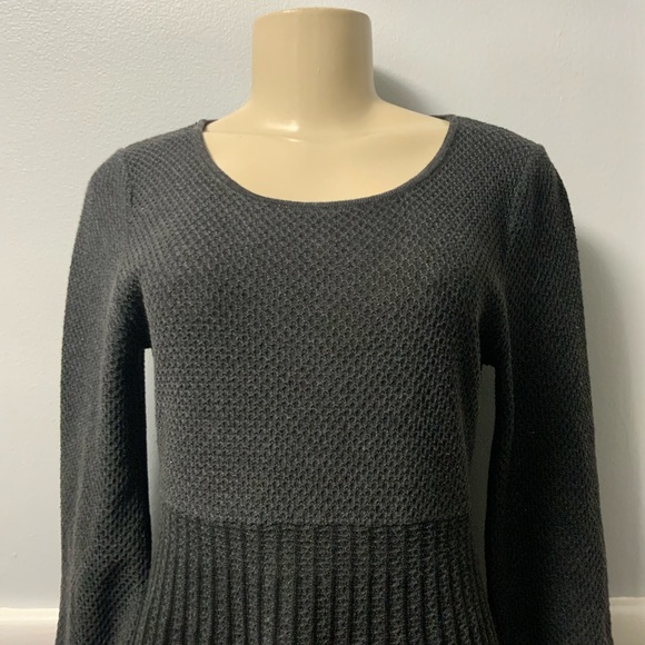 Calvin Klein Black Textured Long Sleeve Dress - Picture 4 of 4